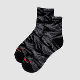 Zero Ankle Socks - Black Tiger Stripe and Grey