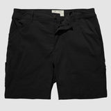 Black casual Field Shorts with front pockets and button closure, designed for comfort and versatile outdoor wear.