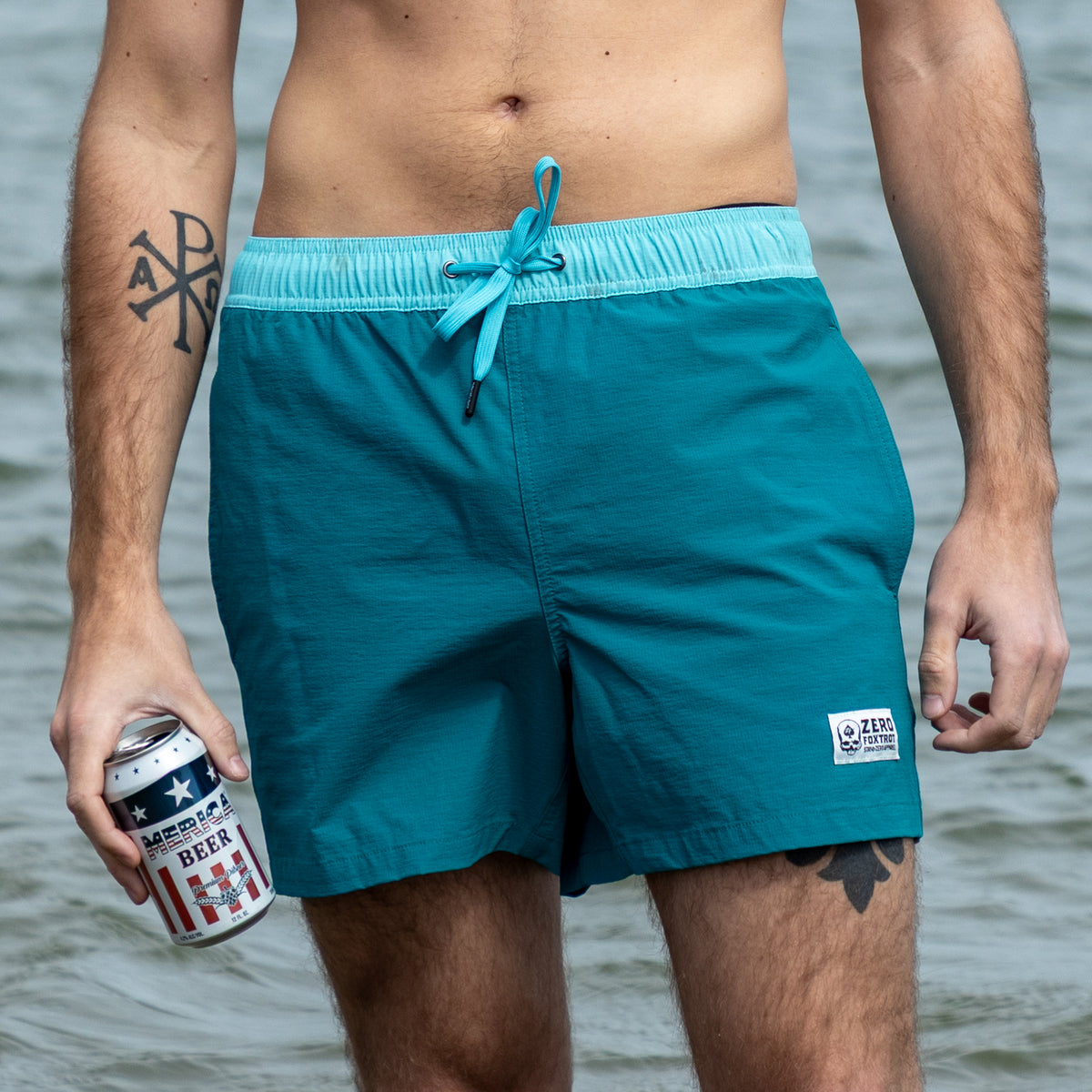 Seafoam/Sky Swim Trunks