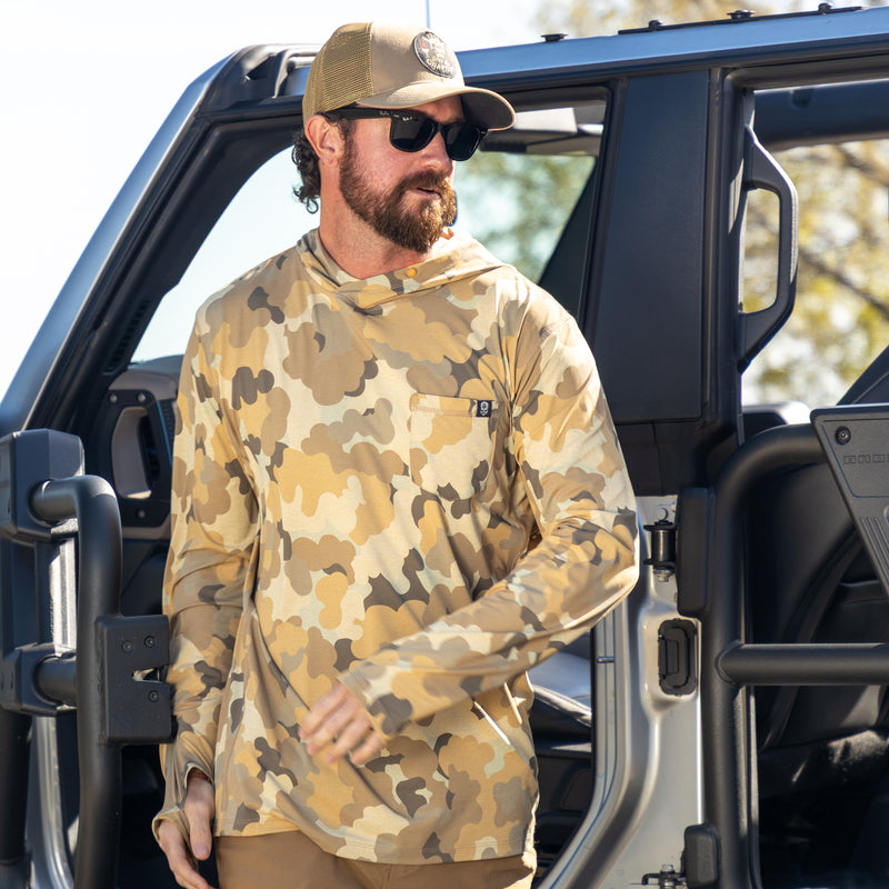 hoodie with goggles Performance Sun Hoodie Flecktarn / 3XL