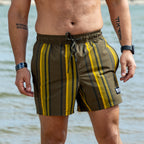 Olive Colorblock Swim Trunks (Last Chance)