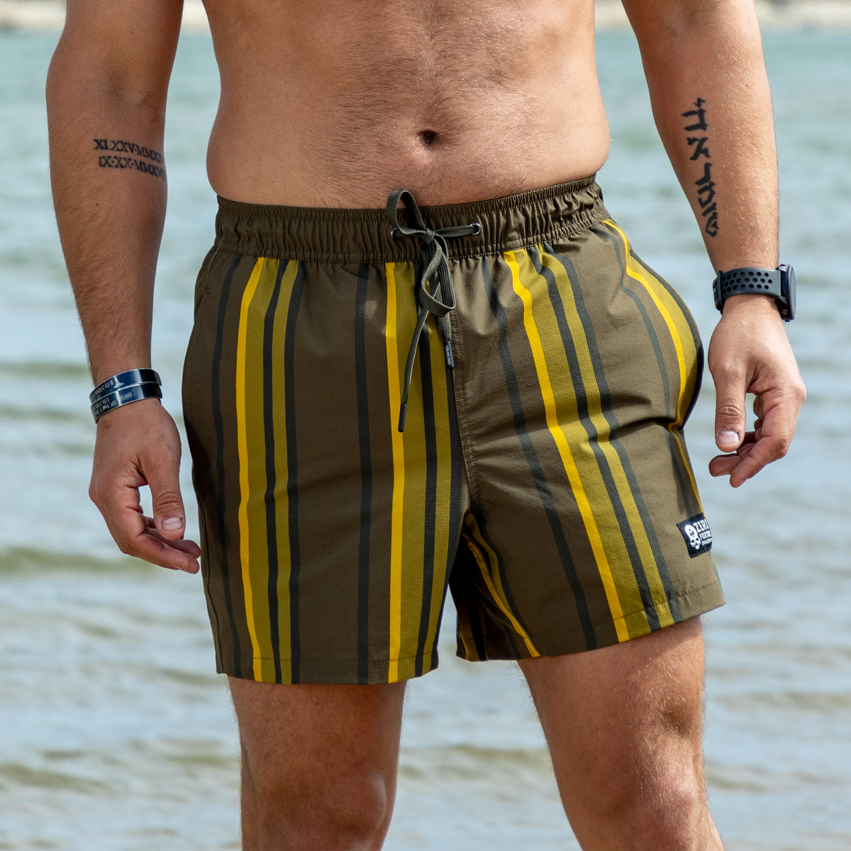 Skull and Roses Swim Trunks