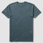 Army of One Tee in a heathered dark gray fabric with a subtle skull and text graphic on the left chest, featuring a classic crew neck and short sleeves.