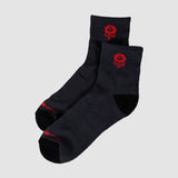 Zero Ankle Socks - Black Tiger Stripe and Grey