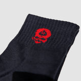 Zero Ankle Socks - Black Tiger Stripe and Grey