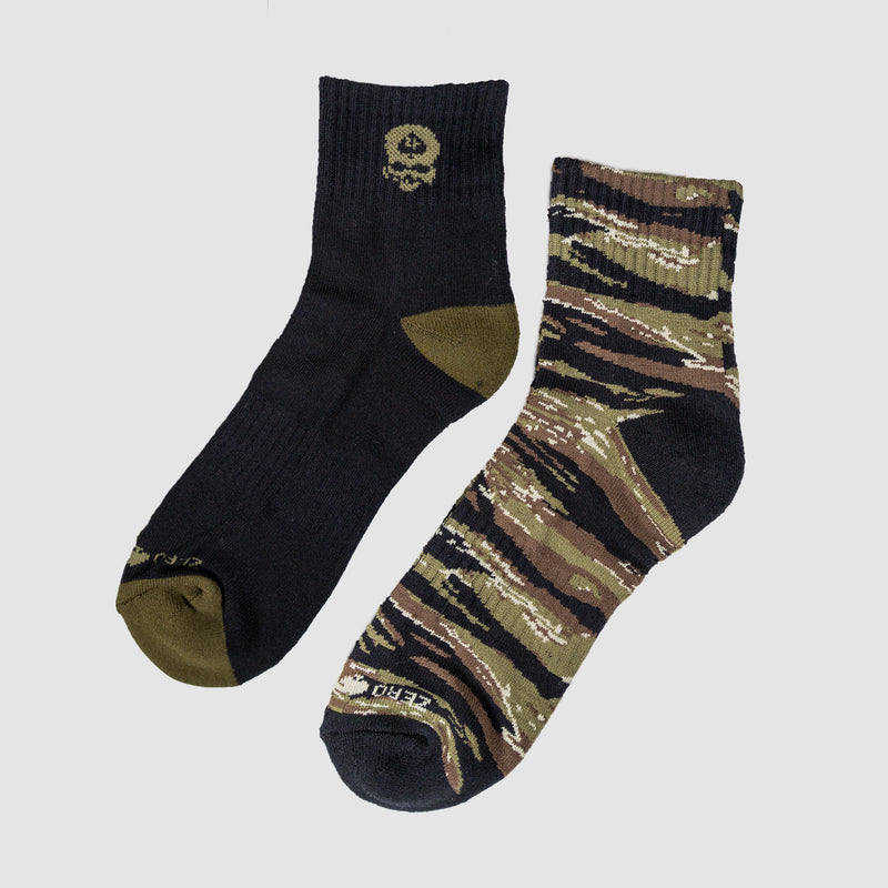 Zero Ankle Sock Pack - Advisor Tiger Jungle/Black –ZERO FOXTROT