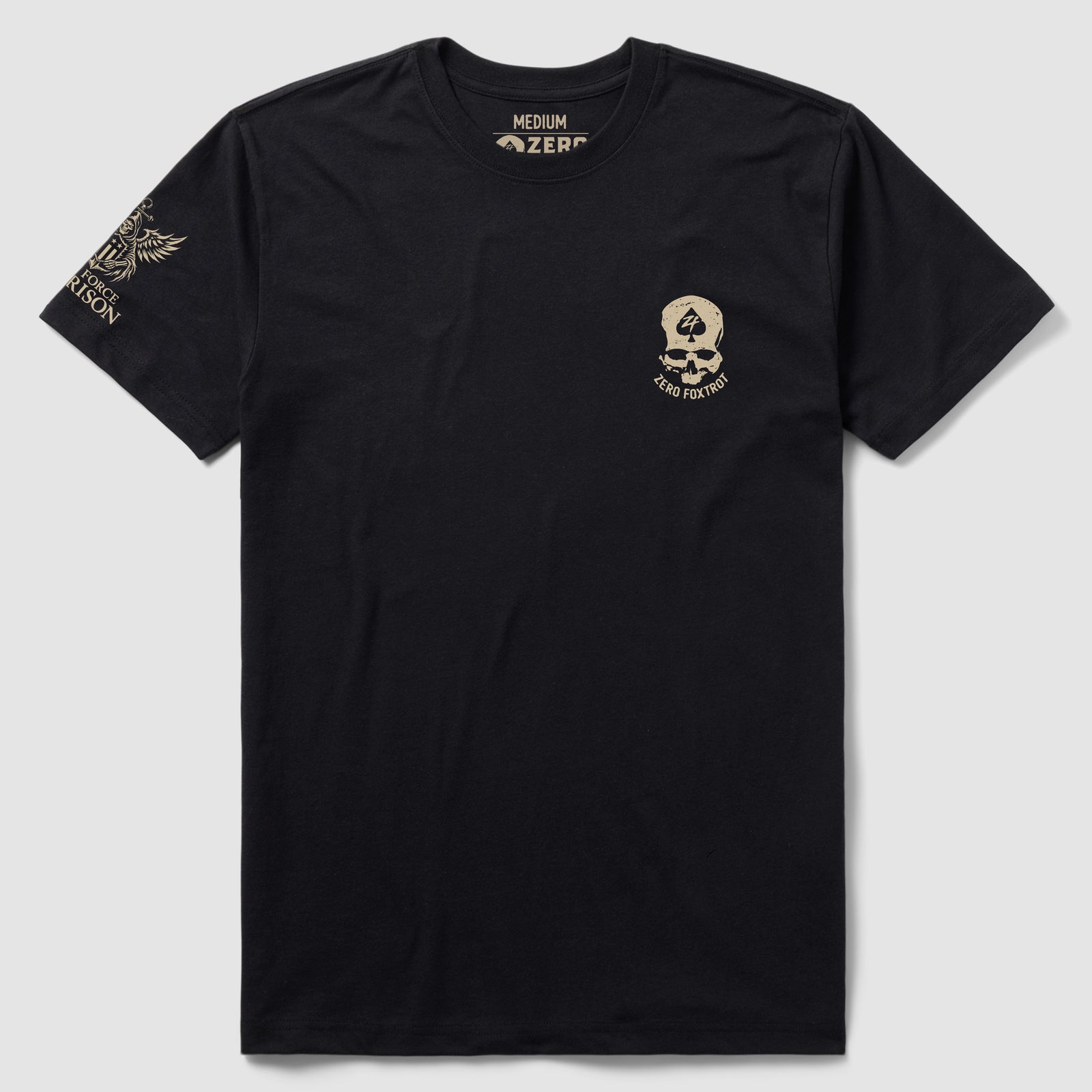 BLKFOX T-Shirt-01／BLACK × LUMINOUS (蓄光 Bright Light Continuum Tee –ZERO FOXTROT