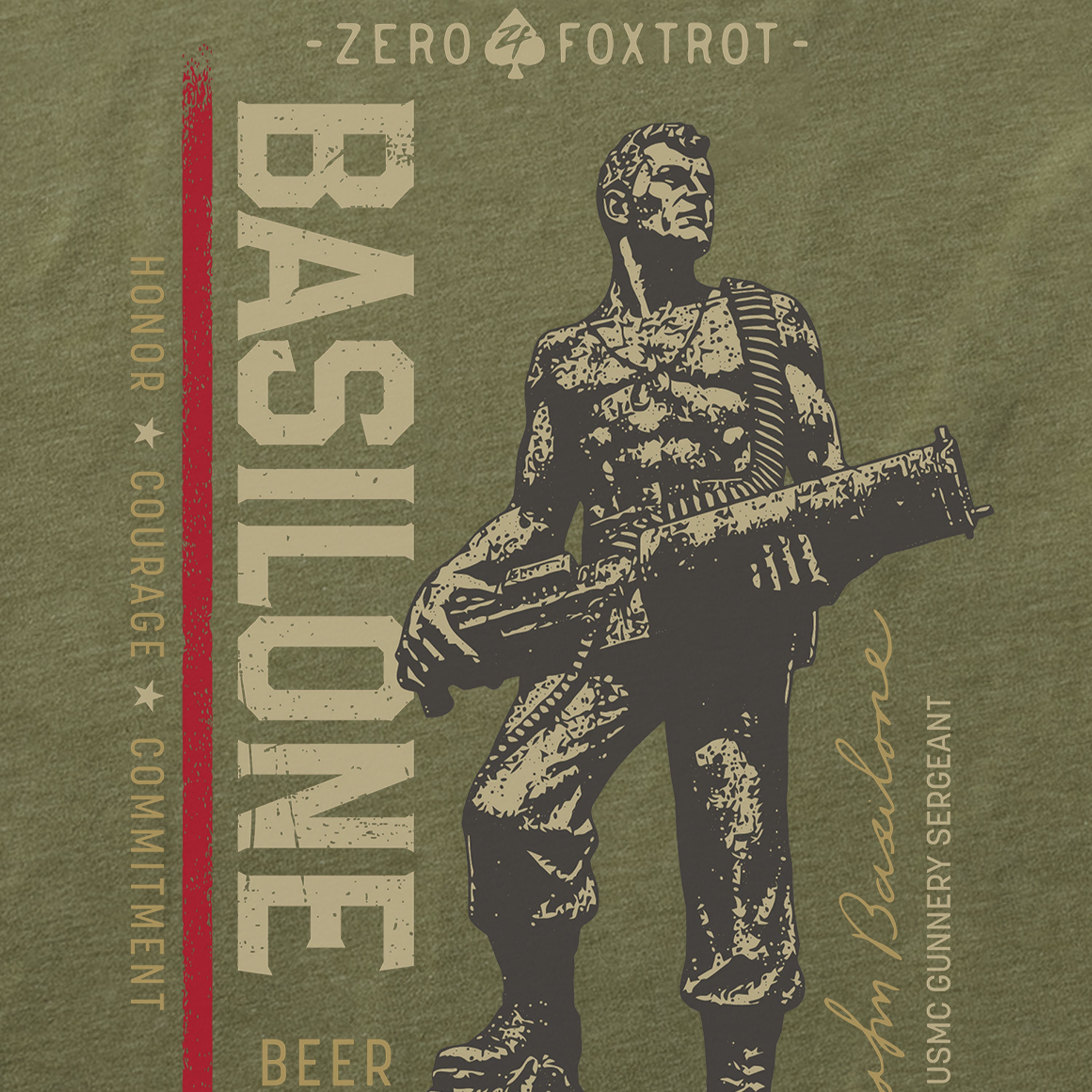 Basilone Beer x Zero Foxtrot Tee