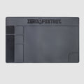 ZF Gun Cleaning Mat in dark gray, featuring multiple compartments for organizing gun cleaning tools and a smooth surface for maintenance tasks.