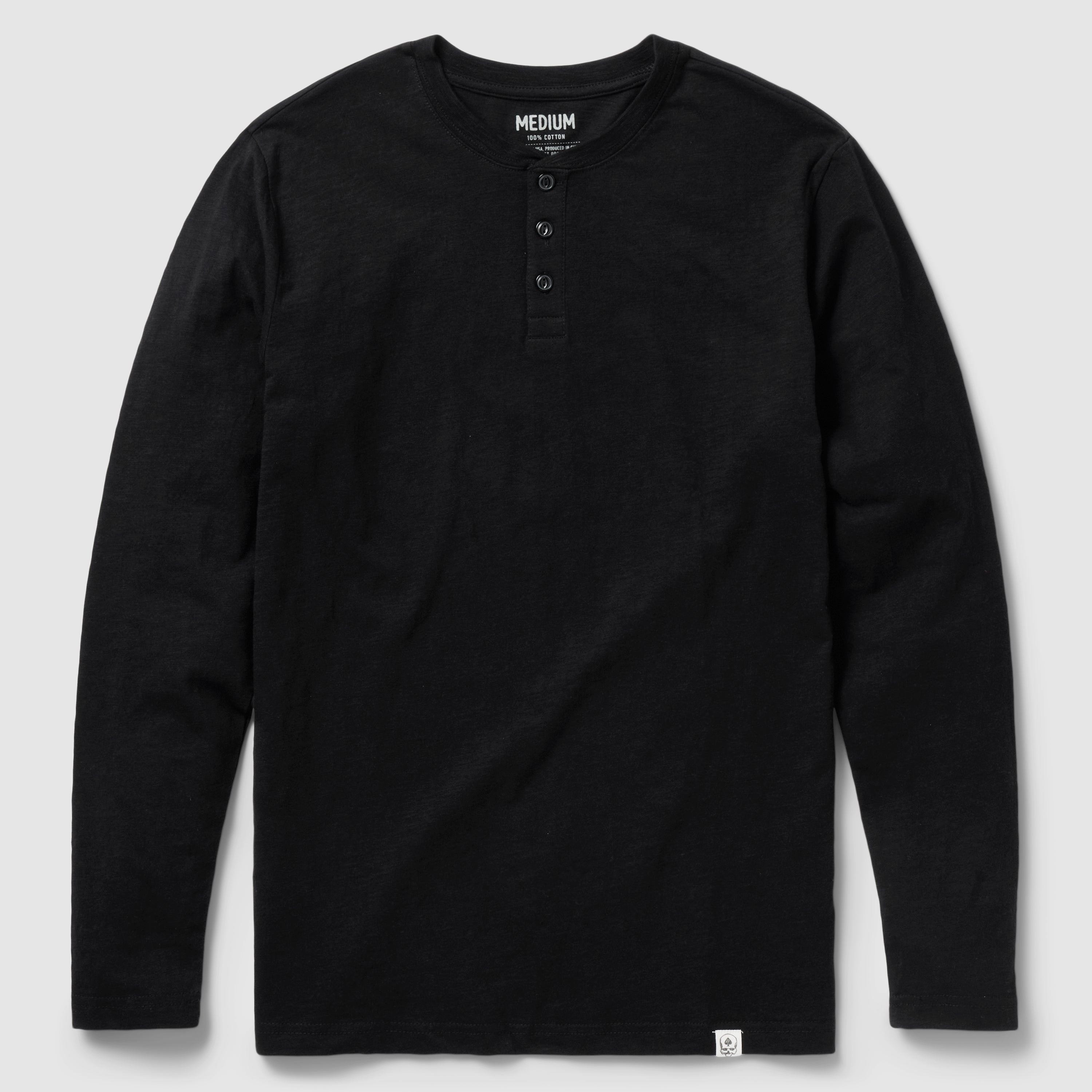 Long Sleeve Cotton Skivvy Henley