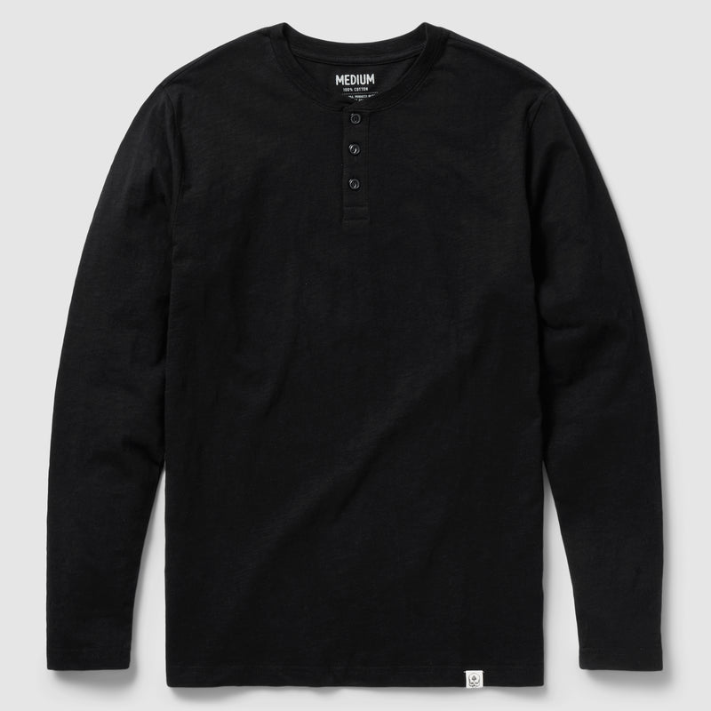 Long Sleeve Cotton Skivvy Henley –ZERO FOXTROT