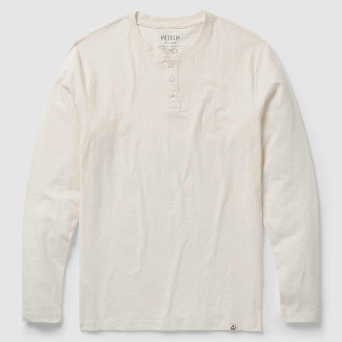 Long Sleeve Cotton Skivvy Henley