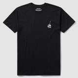 Black Crown of Life Tee with a small graphic of a sword piercing a skull on the left chest, short sleeves, and a crew neckline.