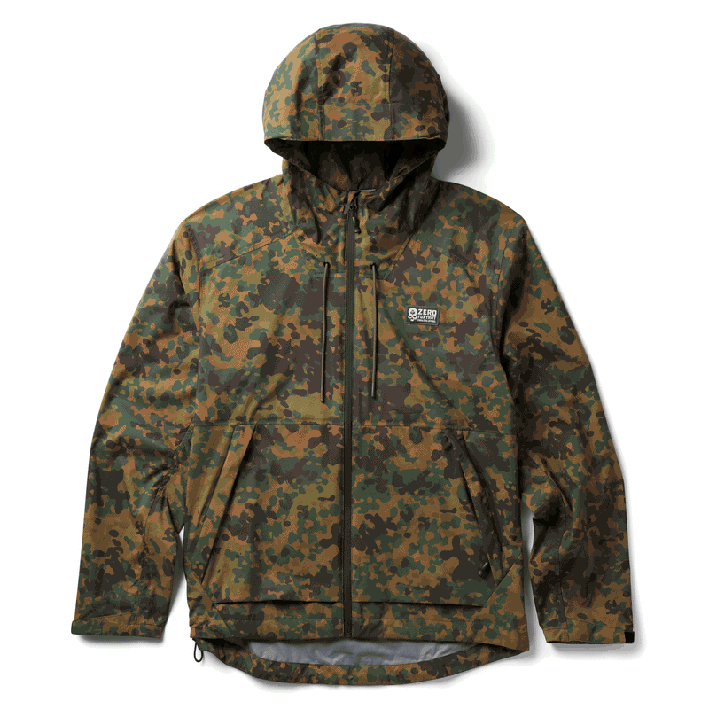 camouflage rain gear Packable Zero Rain Shell Dark Olive / XL