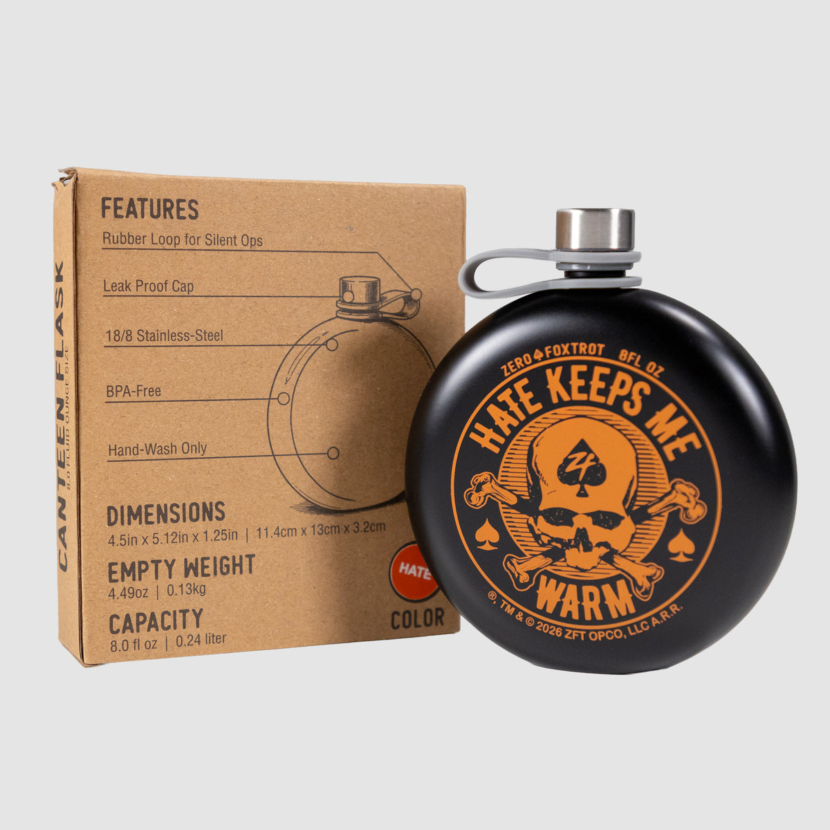 Hate Keeps Me Warm Flask