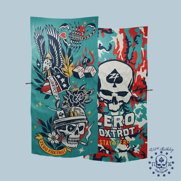 Liberty Skull Microfiber Beach Towel –ZERO FOXTROT