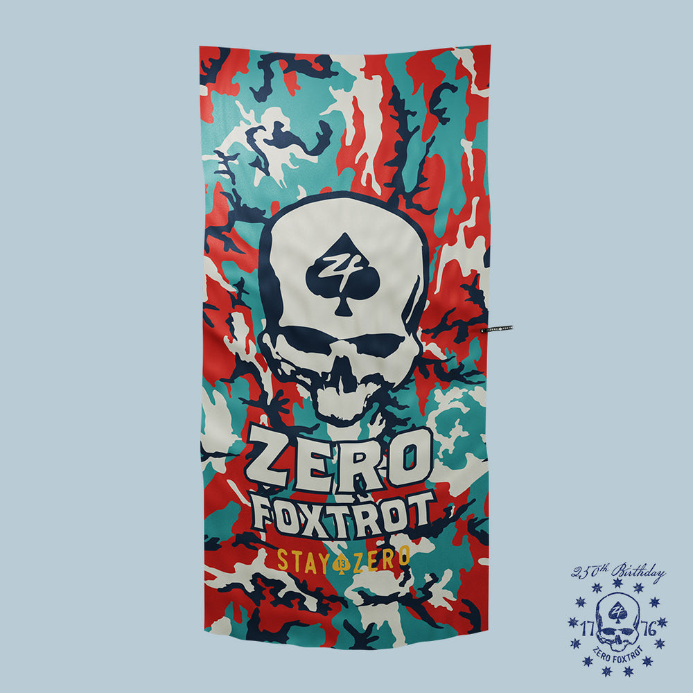 Liberty Skull Microfiber Beach Towel –ZERO FOXTROT