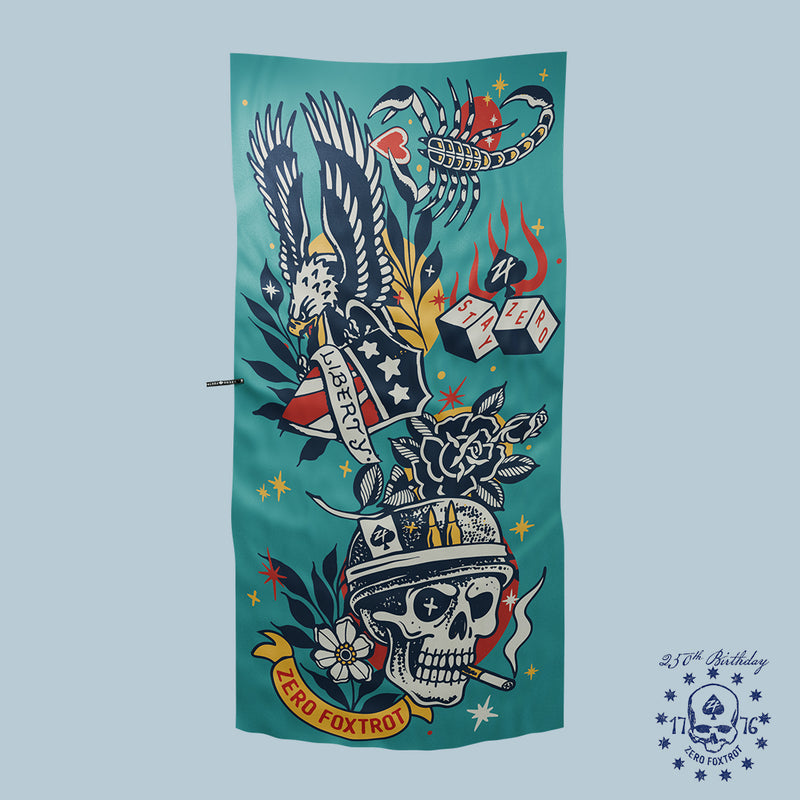 Liberty Skull Microfiber Beach Towel –ZERO FOXTROT