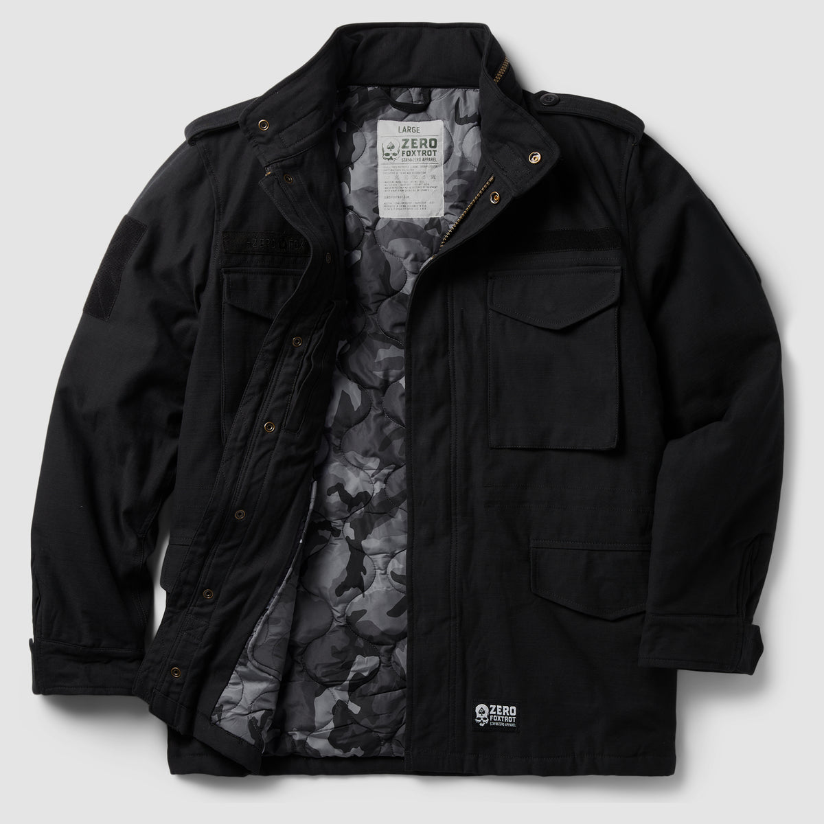 初期 NITROW ナイトロウ ミリタリー ジャケット m65 ブラック XL M65 Field Jacket –ZERO FOXTROT