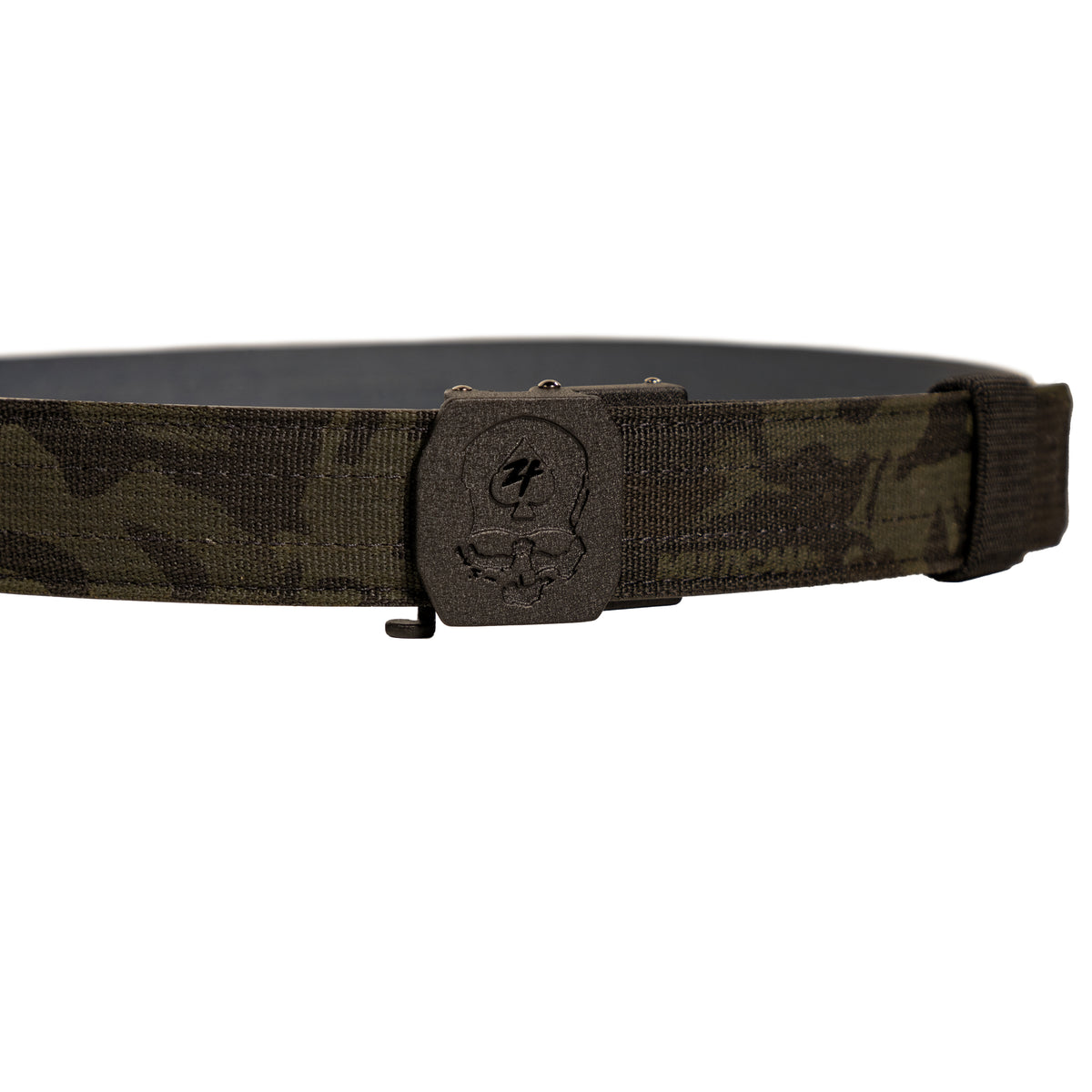 ZF x Kore Sleek Gun Belt with camouflage webbing and black buckle shown against a white background