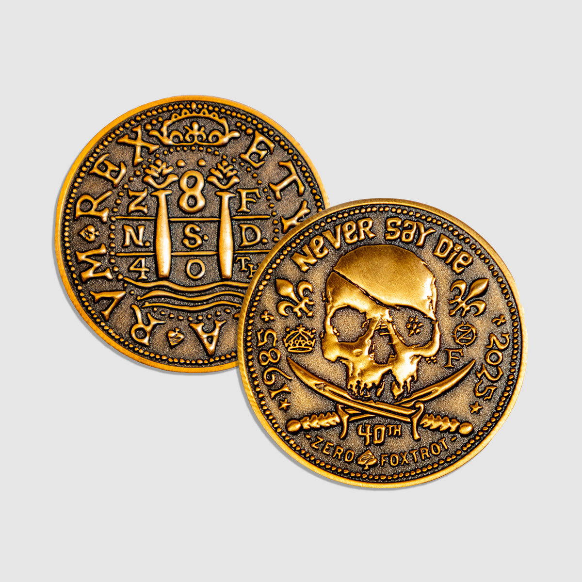 Never Say Die 40th Anniversary Coin