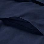 Short Sleeve F'n Soft Shirt in close up showing dark navy fabric, stitched seams, and a perforated mesh panel for breathable comfort
