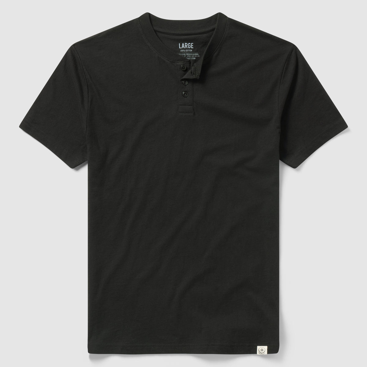 Short Sleeve Cotton Skivvy Henley –ZERO FOXTROT