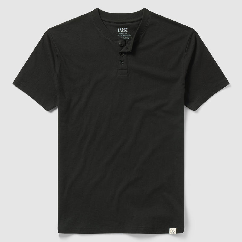 Short Sleeve Cotton Skivvy Henley –ZERO FOXTROT