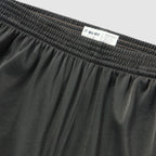 ZF Silkies - Solids in black, shown in close-up with a gathered elastic waistband, smooth silky fabric, and stitched center seam