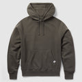 Smuggler French Terry Hoodie in dark gray with a front kangaroo pocket, drawstring hood, and ribbed cuffs and hem, made from soft and comfortable French terry fabric.