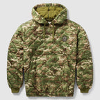 Woobie Hoodie (Last Chance) camouflage quilted pullover hoodie with drawstring hood, front pouch pocket, ribbed cuffs, and elastic hem