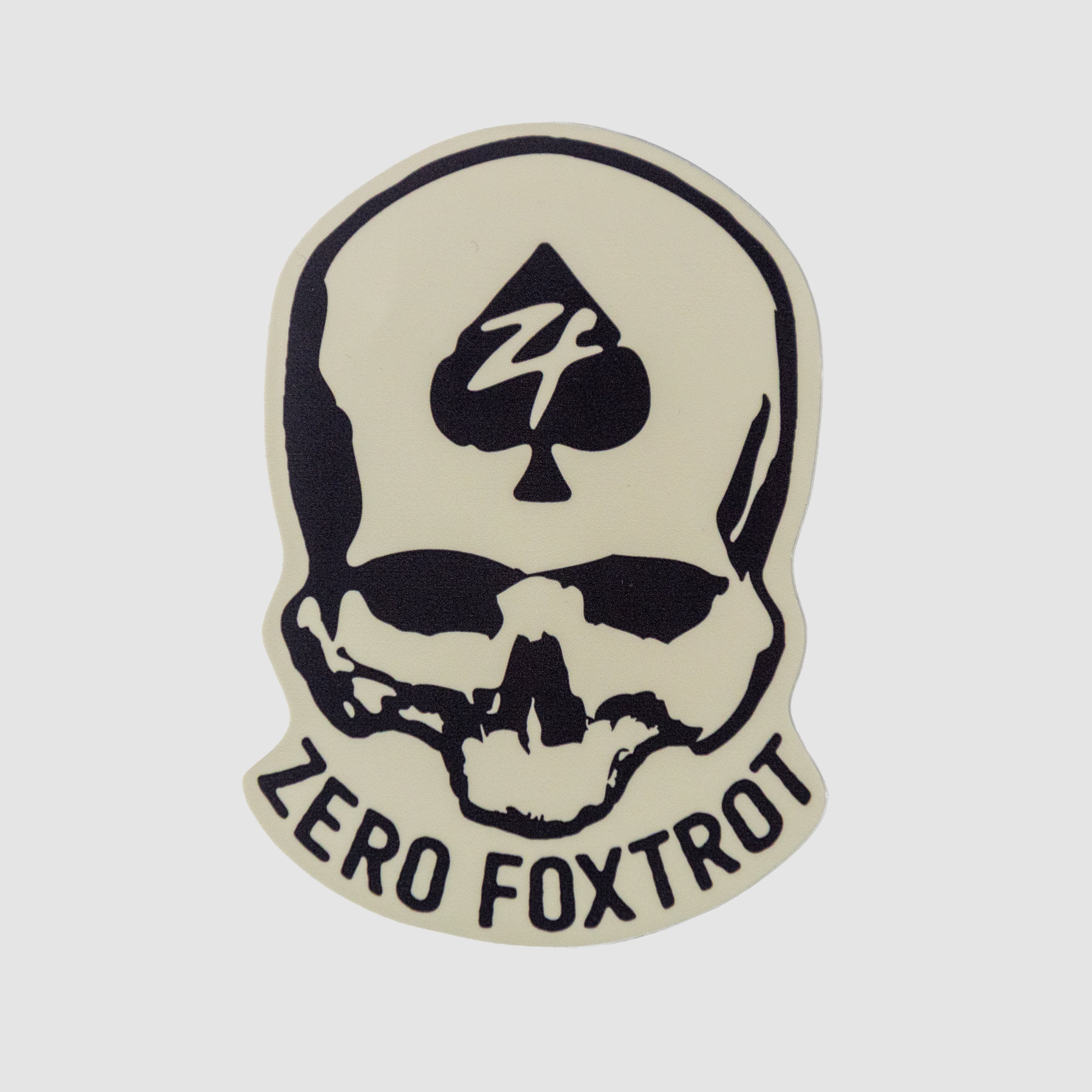 Zero Foxtrot Skull Sticker
