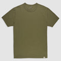 Cotton Skivvy Tee in olive green with a classic crew neck and short sleeves, made from soft, breathable cotton for everyday casual wear.