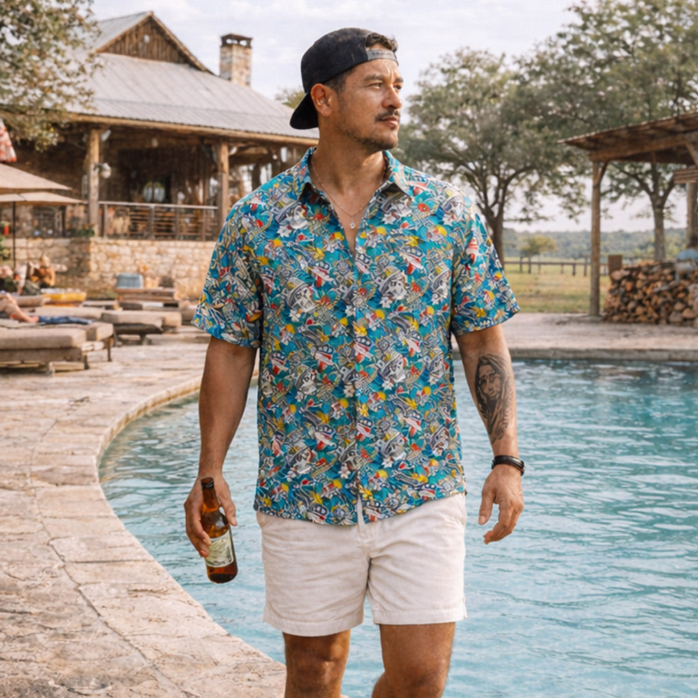 Liberty Skull Surf Shirt