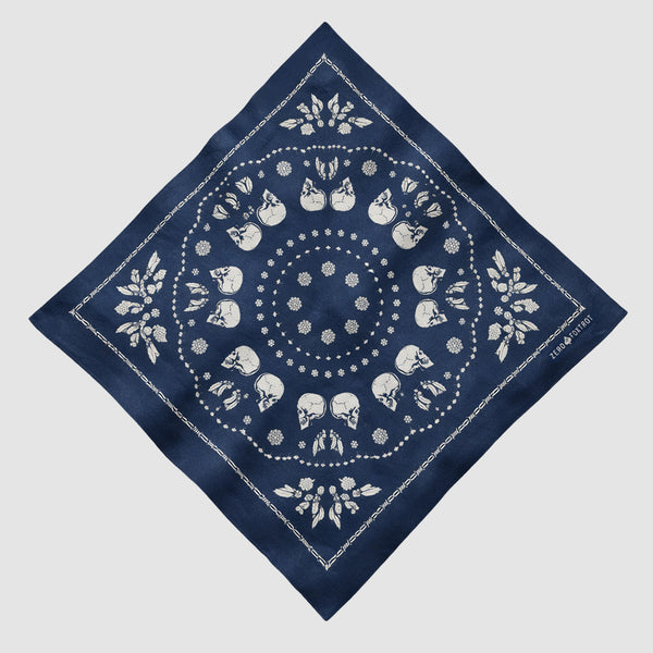 Skull Floral Bandana –ZERO FOXTROT