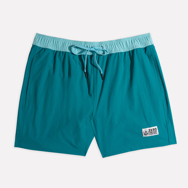 Seafoam/Sky Swim Trunks –ZERO FOXTROT