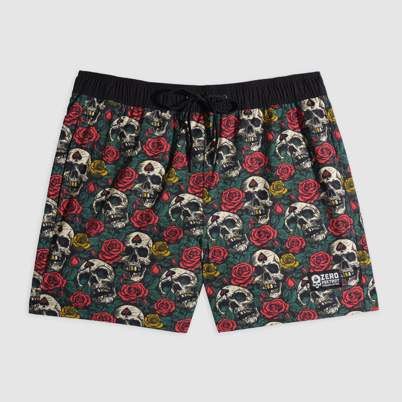 SUNDAY ROSE 3 Pack Mens Swim Trunks With Mesh Lining Quick Dry Swim Shorts Bathing Suit For Men, Black Green, Small