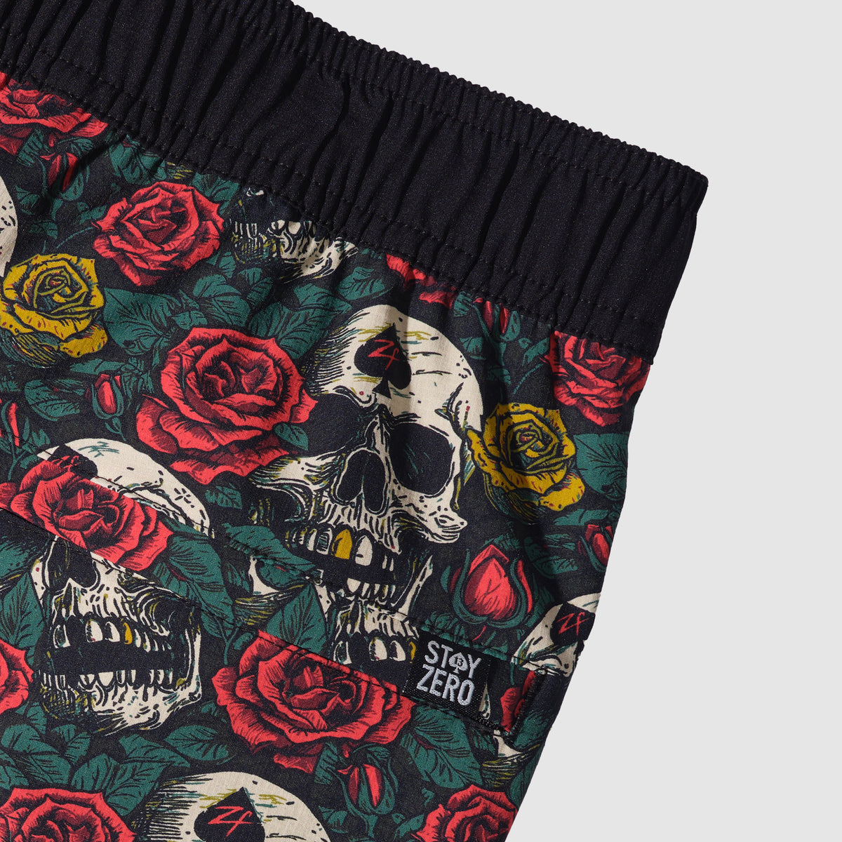 Skull and Roses Swim Trunks